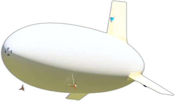 3D render of an RC airship