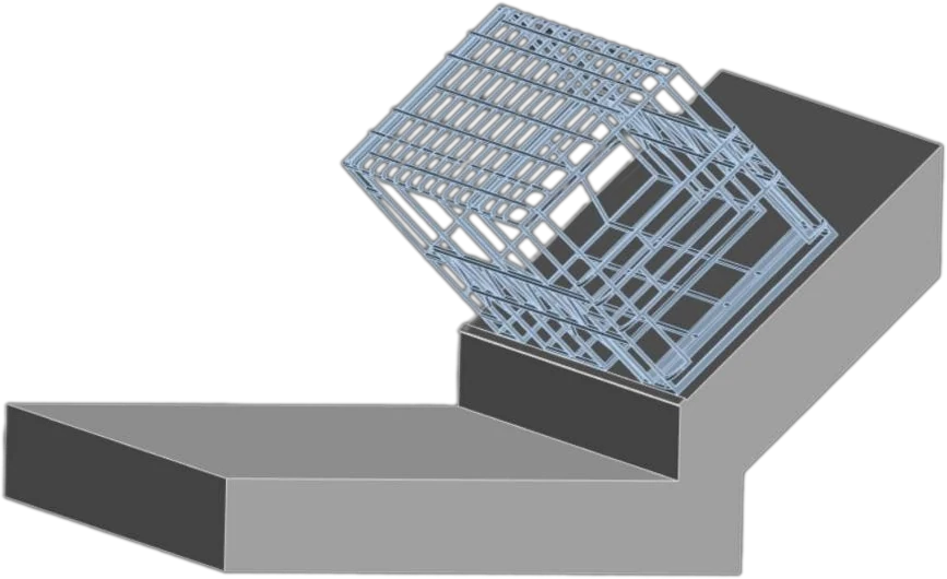 Bus body frame rollover simulation model
