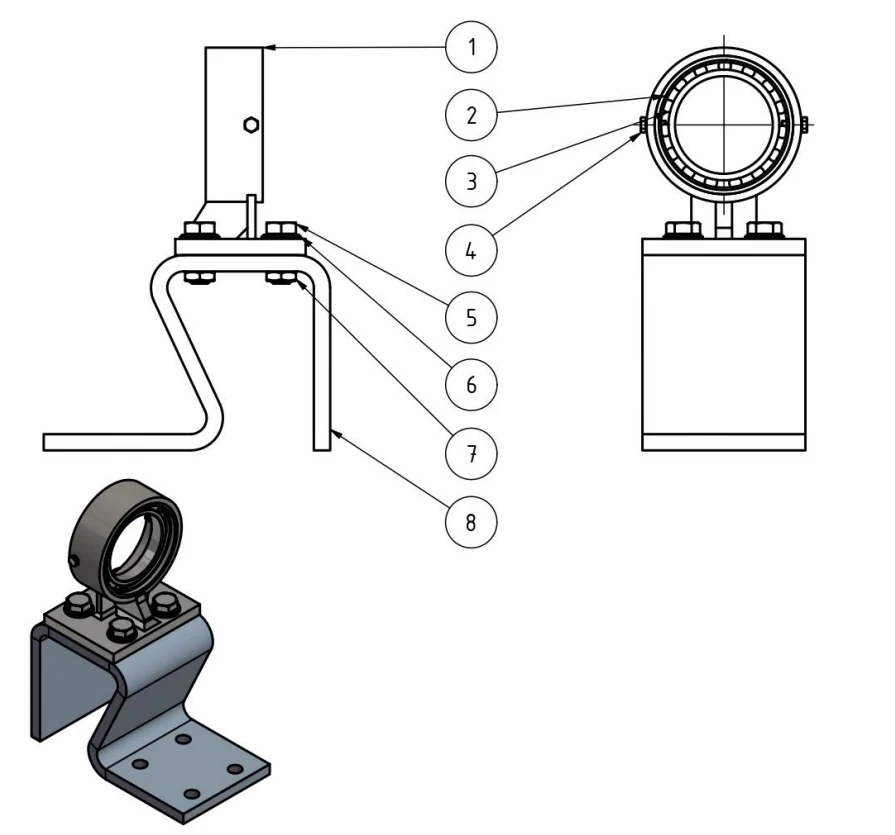 Bearing Support Bracket Assembly